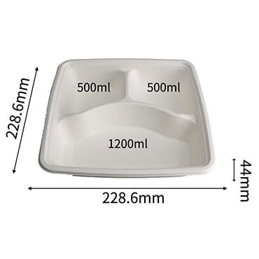 3 Compartment Bagasse Boxes