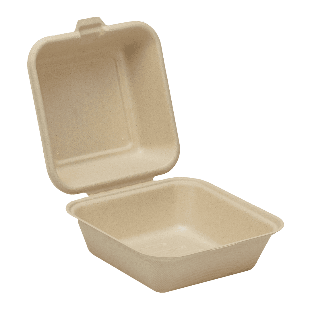 bleached bagasse clamshell
