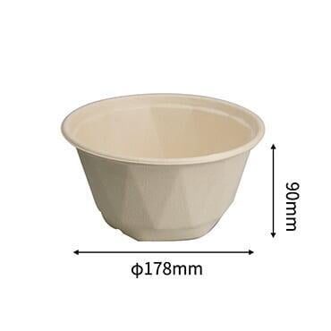 bagasse pulp soup bowl
