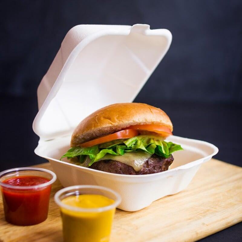 bagasse hamburger clamshell