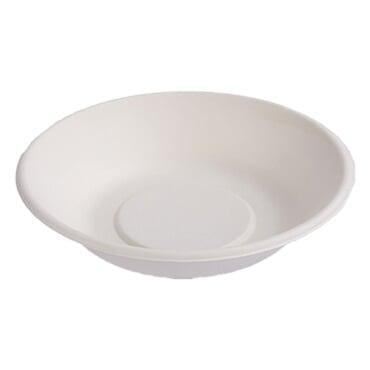 white bagasse bowl