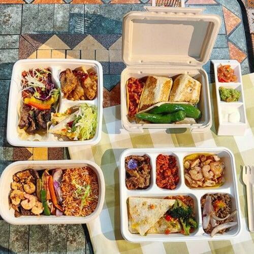 sugarcane bagasse clamshell box