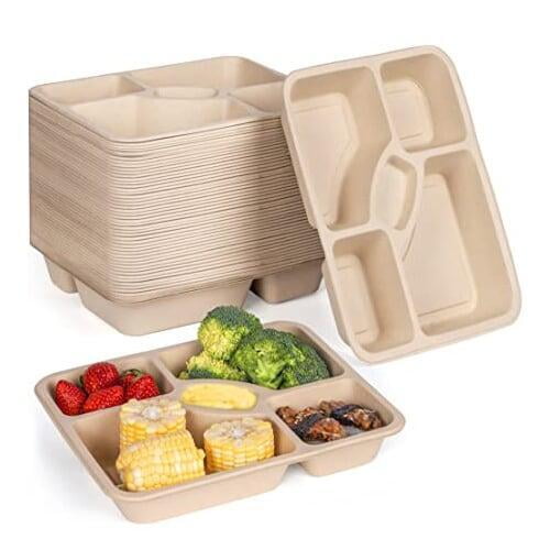 clamshell box food bagasse container