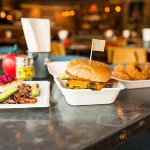 square bagasse plates