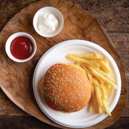 square bagasse plates
