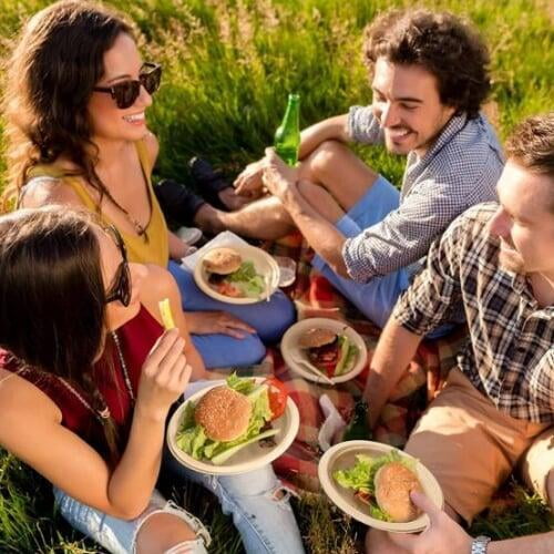 square bagasse plates