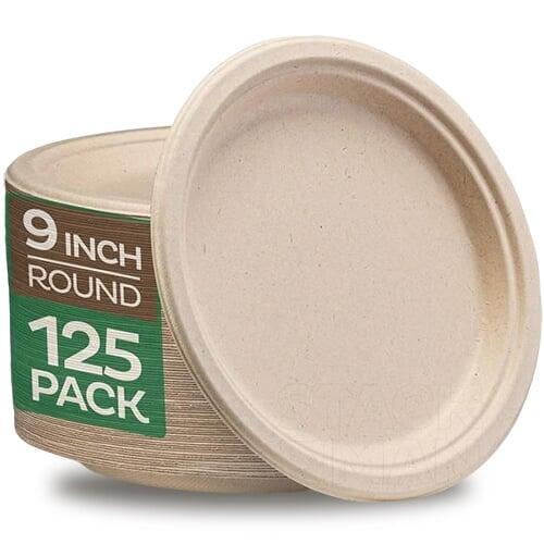 square bagasse plates