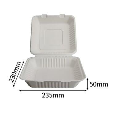 compostable bagasse clamshell packing