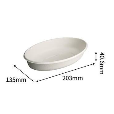 oval bagasse bowls